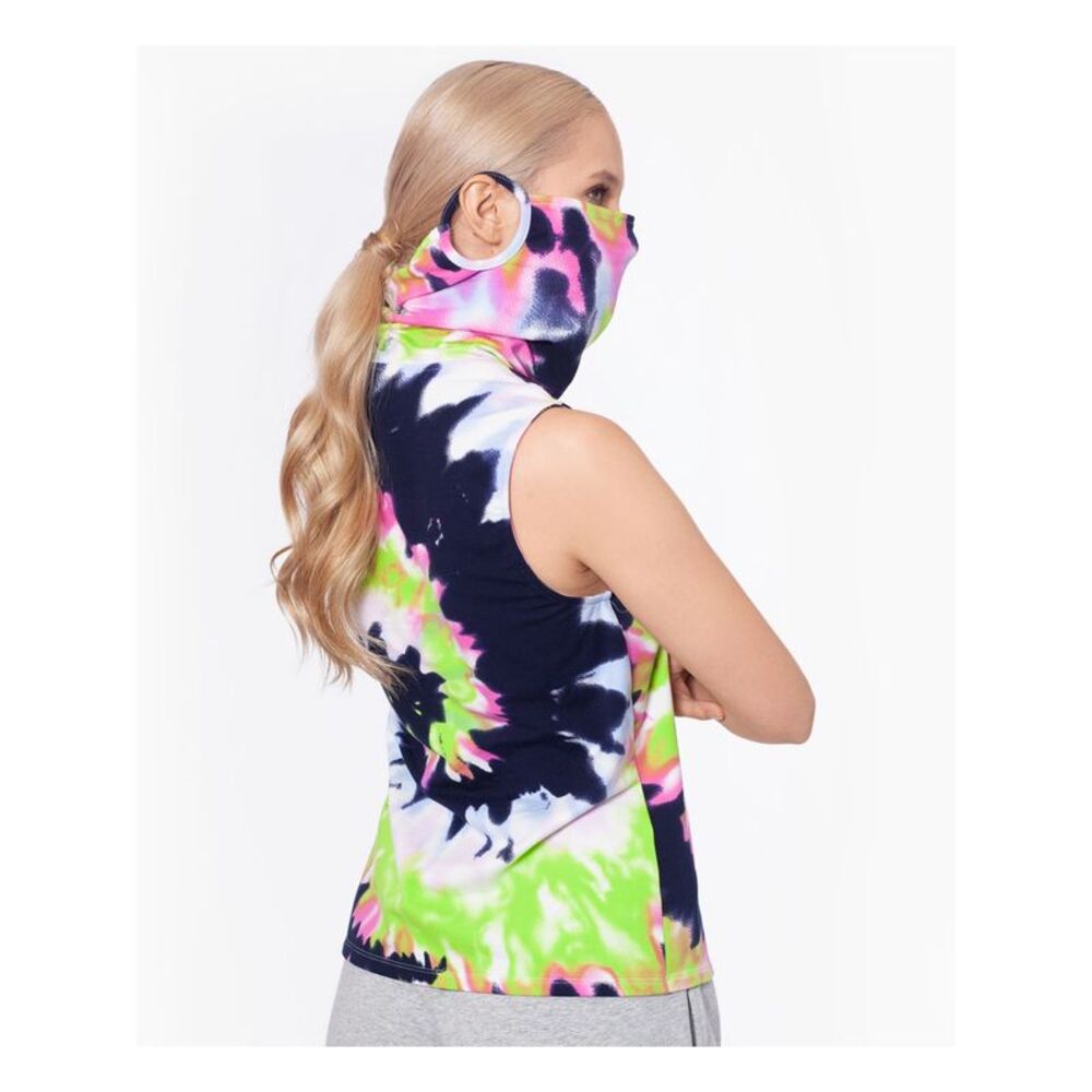 BAM BY BETSY & ADAM Womens White Tie Dye Sleeveless Tank Top L - Picture 2 of 4